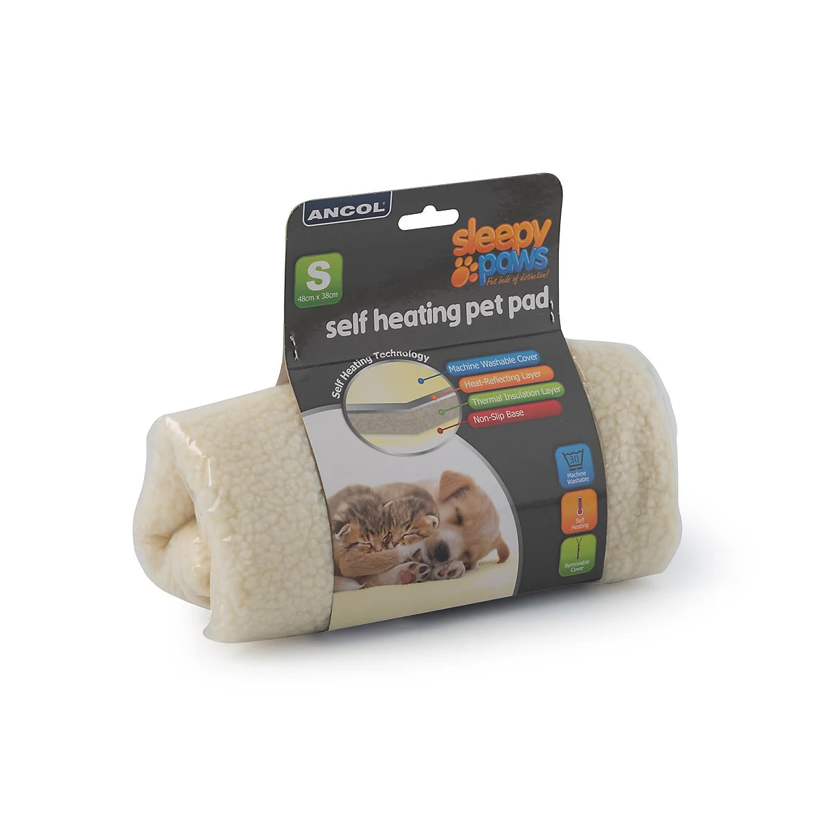 Ancol Sleepy Paws Self Heating Pad - Cream