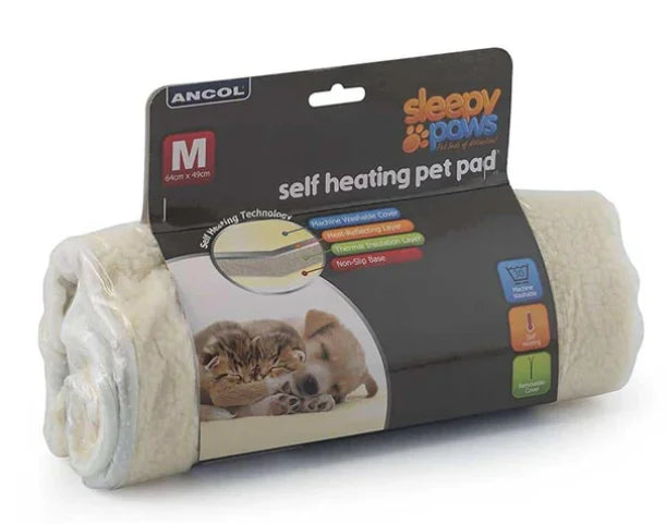 Ancol Sleepy Paws Self Heating Pad - Cream