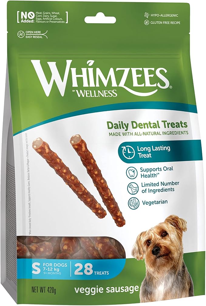 Whimzees Veggie Sausage - Small / 28 Pack