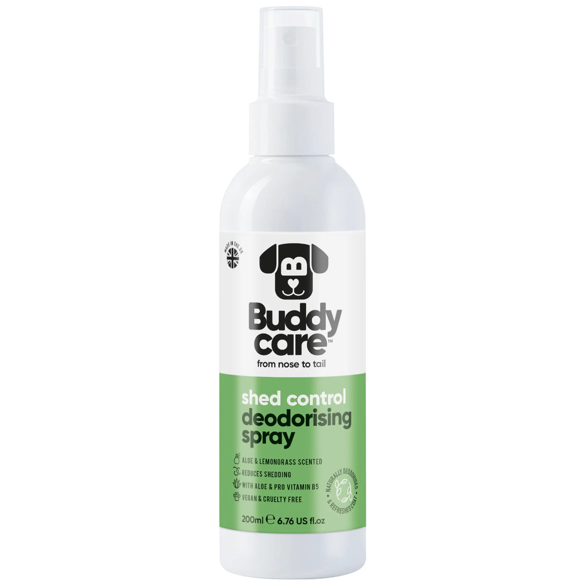 Buddycare Shed Control Aloe & Lemongrass Dog Deodorising Spray - 200ml