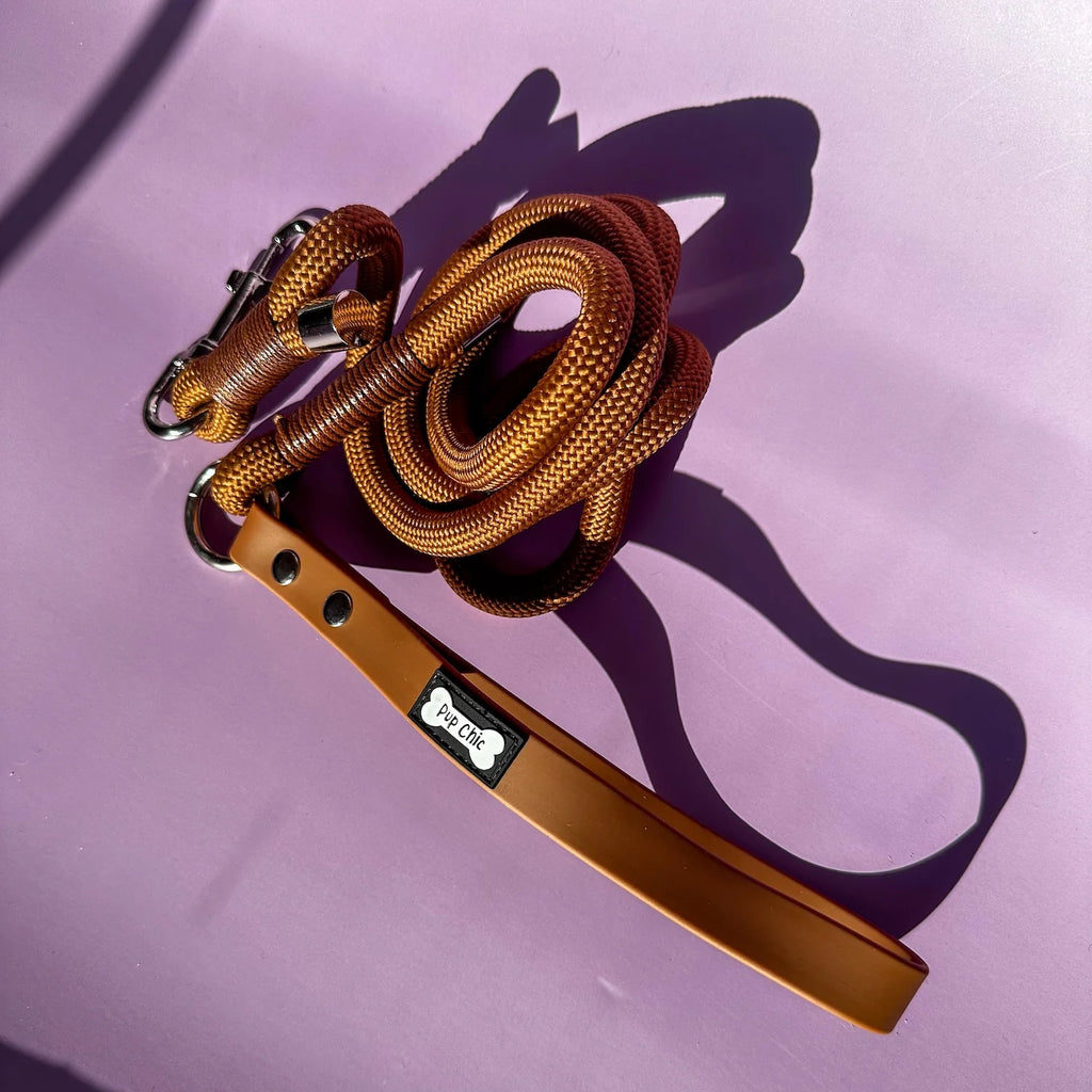 Pup Chic Boutique Rope Dog Lead with PVC Handle - 5ft