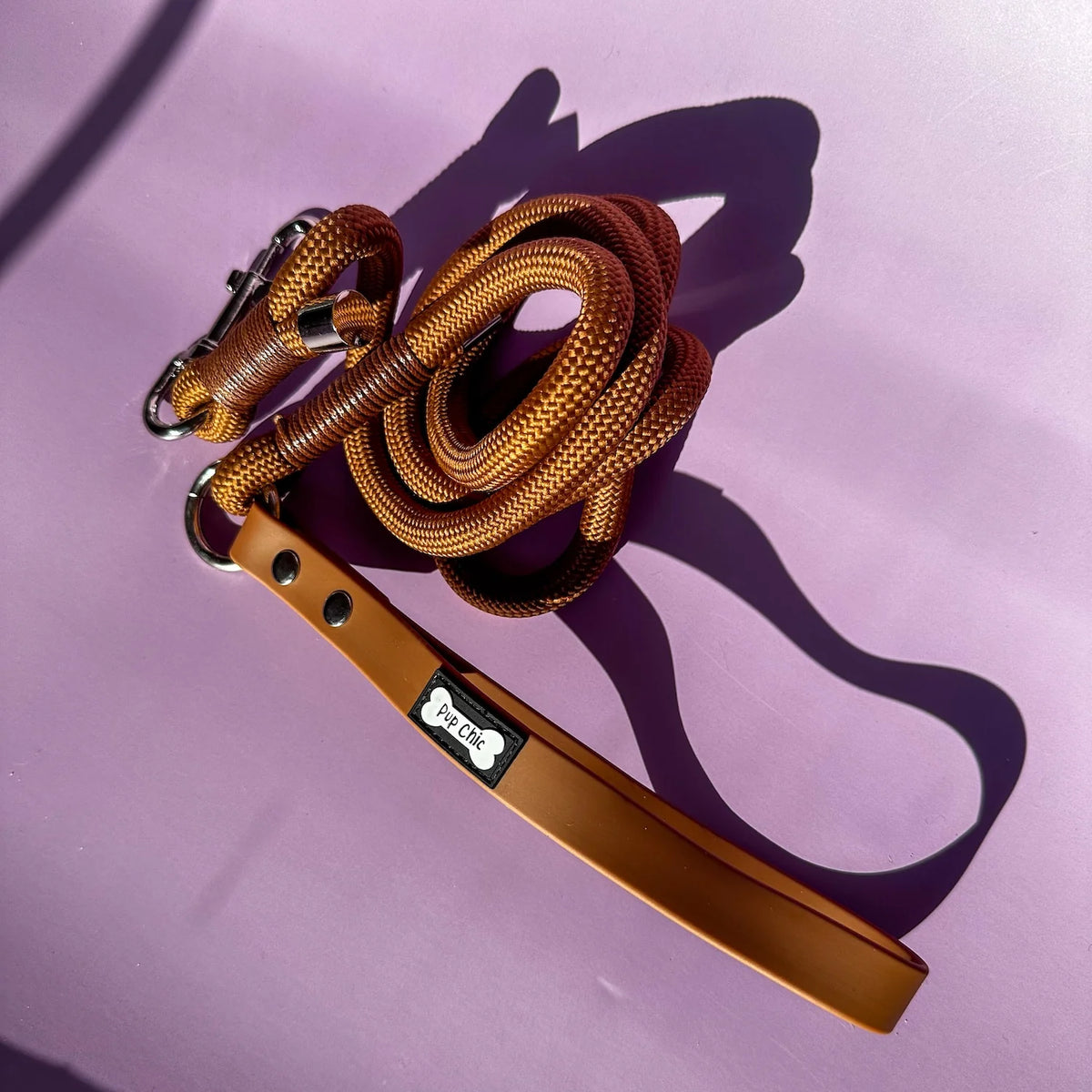 Pup Chic Boutique Rope Dog Lead with PVC Handle - 5ft
