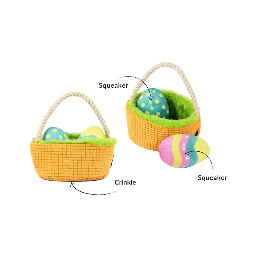 P.L.A.Y. Hippity Hoppity Egg Basket Dog Toy