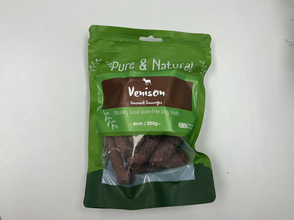 Pure & Natural Venison Gourmet Sausages - 6cm / 250g