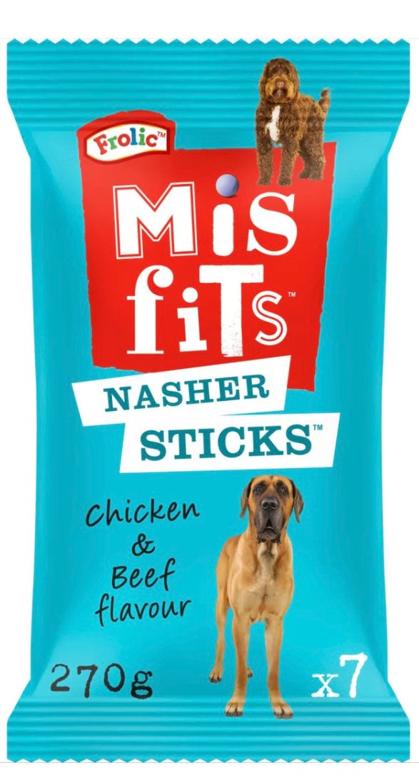 Pedigree Misfits Nasher Sticks with Chicken and Beef 7 Sticks