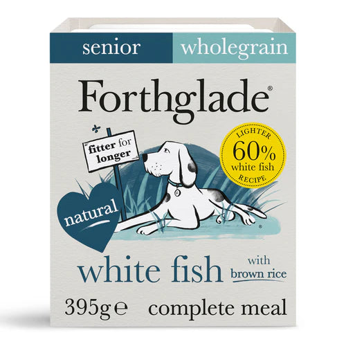 Forthglade Complete Senior Wet Dog Food - White Fish, Brown Rice & Vegetables - 395g