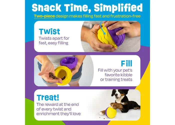 Brightkins Tough & Tumble 2-Piece Treat Dispenser