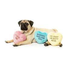 FuzzYard Candy Hearts Dog Toy - 3 Pack