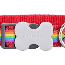 Red Dingo Dog Collar - Rainbow Red
