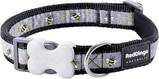 Red Dingo Dog Collar - Black Bumble Bee