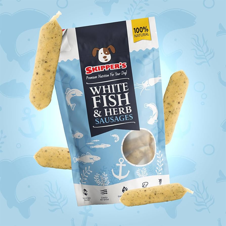 Skippers Dog Whitefish & Herb Sausages - 100g