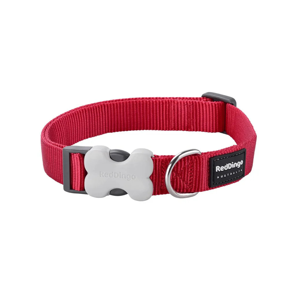 Red Dingo Classic Dog Collar Red