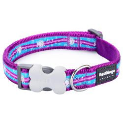 Red Dingo Dog Collar - Purple Unicorn