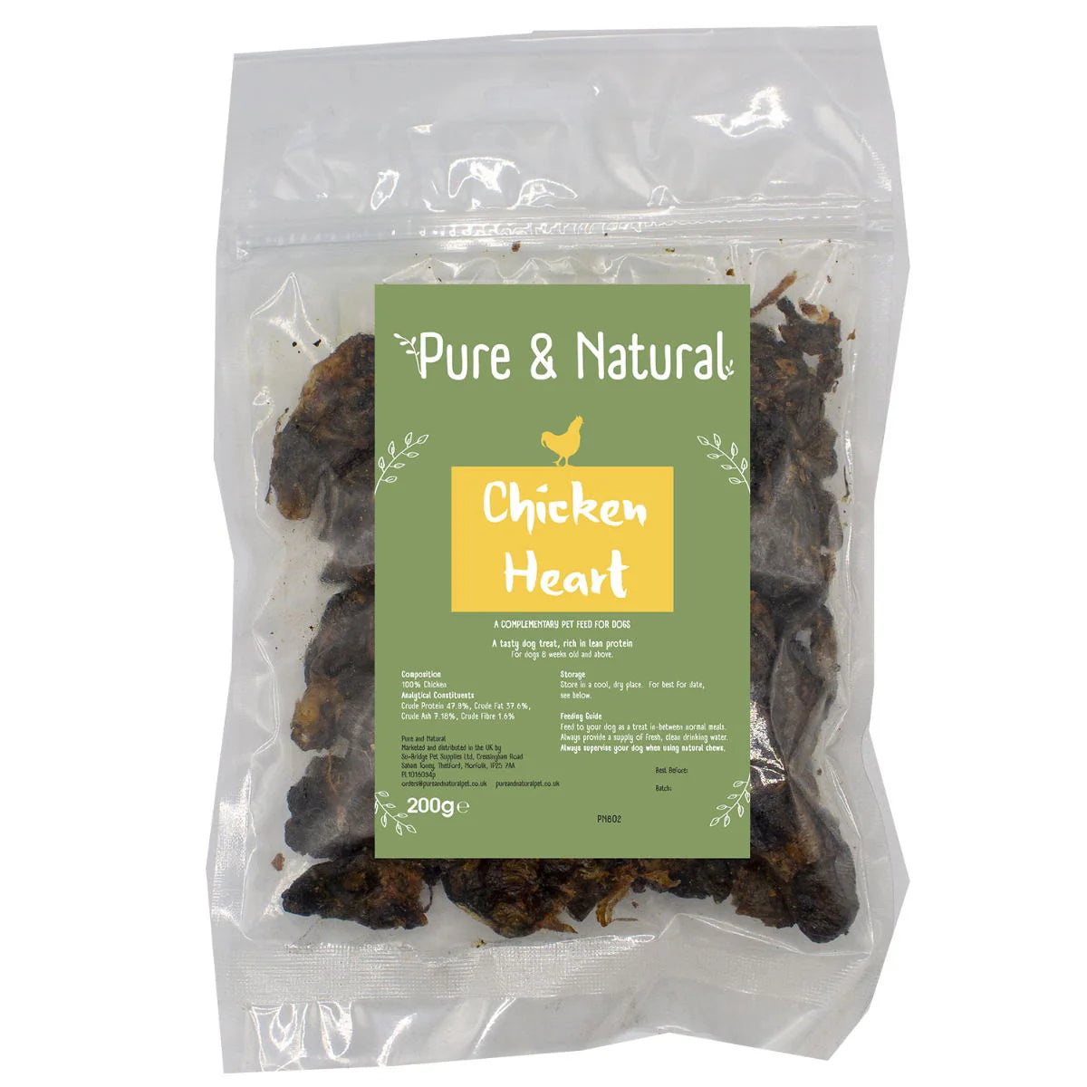 Pure & Natural Chicken Hearts - 200g