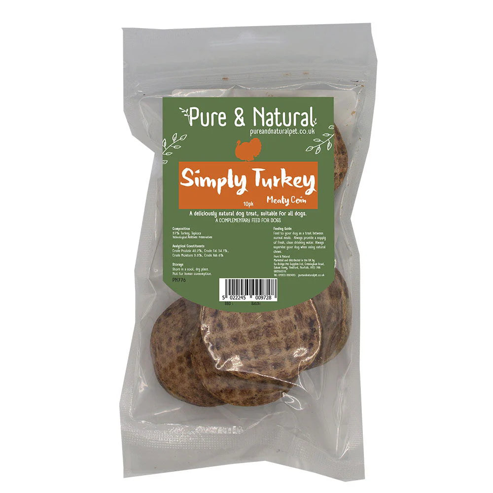Pure & Natural Simply Meaty Coins Turkey - 10 Pack