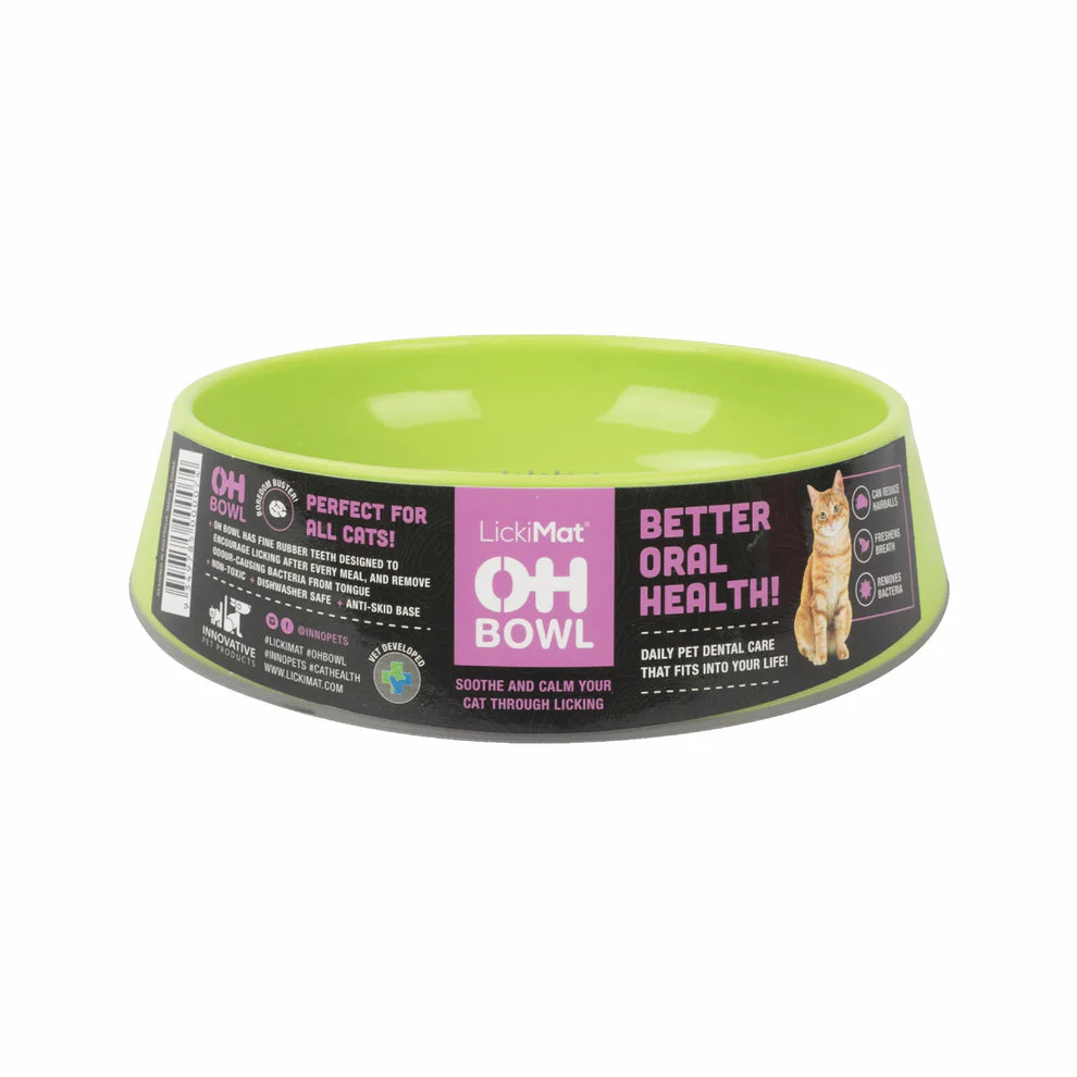 LickiMat OH Bowl Cat Bowl - Green