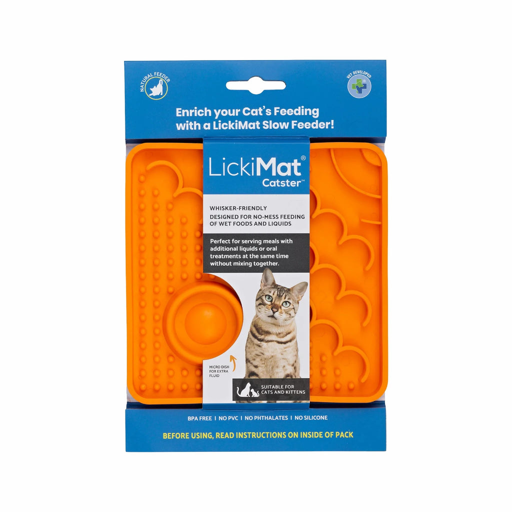 LickiMat Catster Cat Lick Mat - Orange