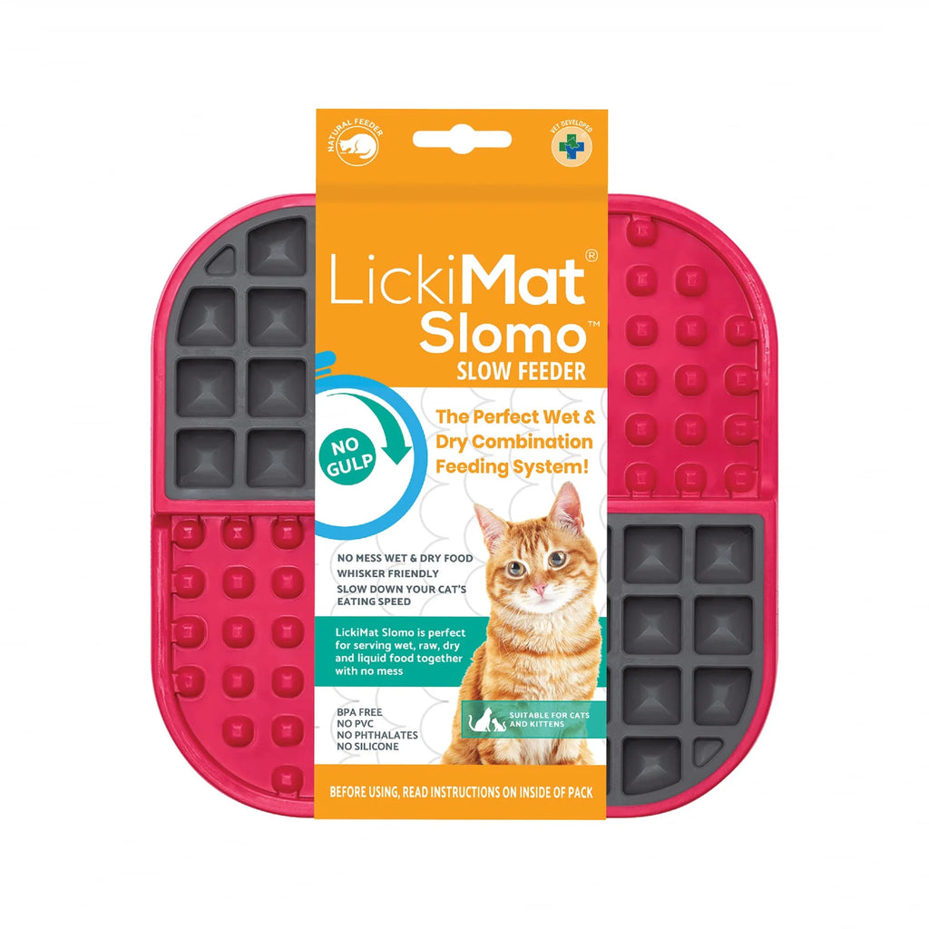 LickiMat Slomo Cat Slow Feeder - Red