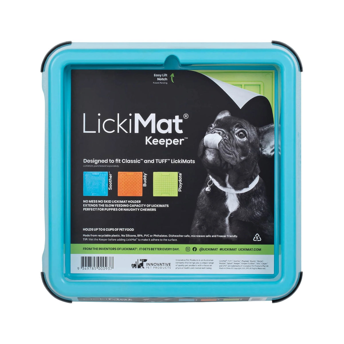 LickiMat Keeper Dog Lick Mat Holder - Turquoise
