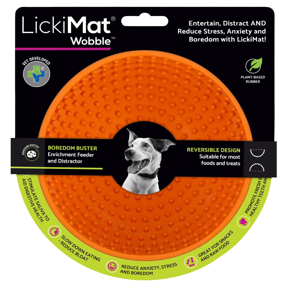 LickiMat Wobble Dog Bowl - Orange