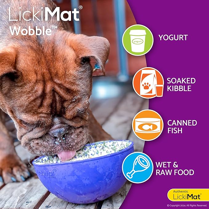 LickiMat Wobble Dog Bowl - Orange