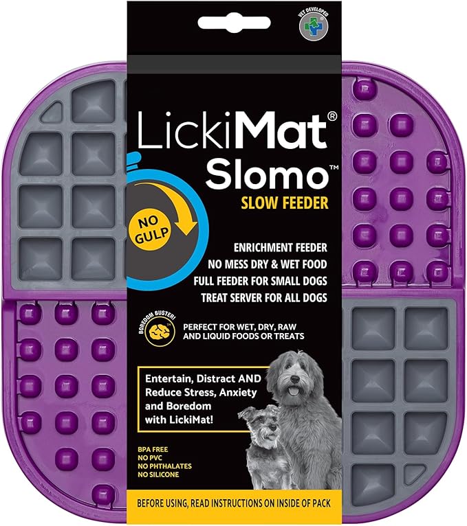 LickiMat Slomo Dog Slow Feeder - Purple