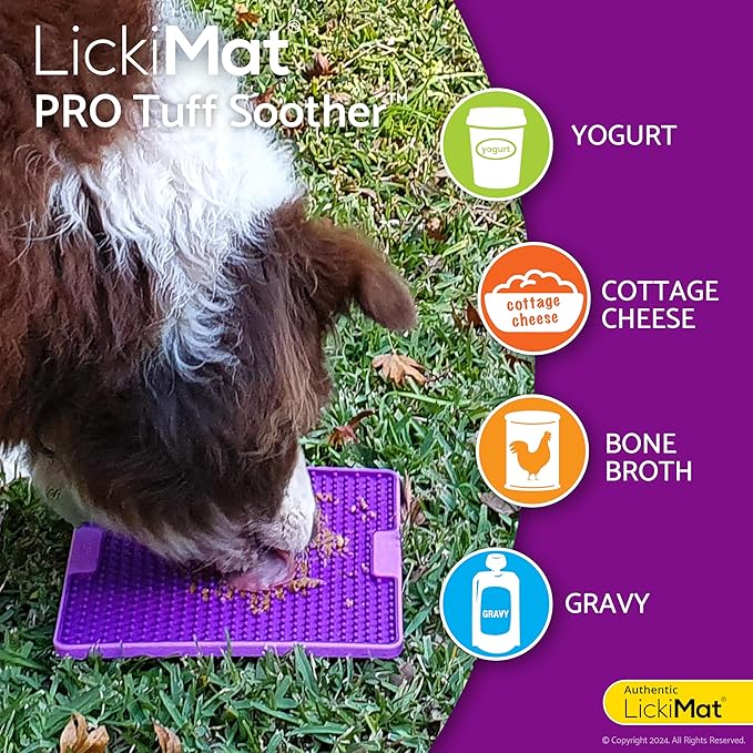 LickiMat Soother Tuff Dog Lick Mat - Purple