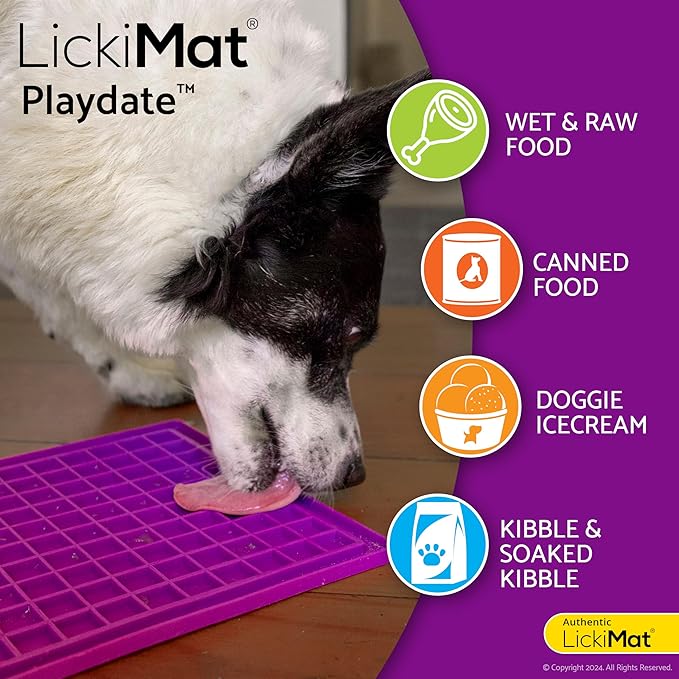 LickiMat Playdate Dog Lick Mat - Orange