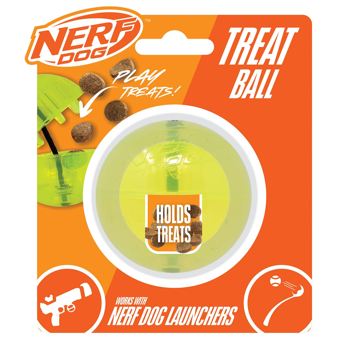 Nerf Dog TPR Bungee Treat Ball - 2.5in / Green