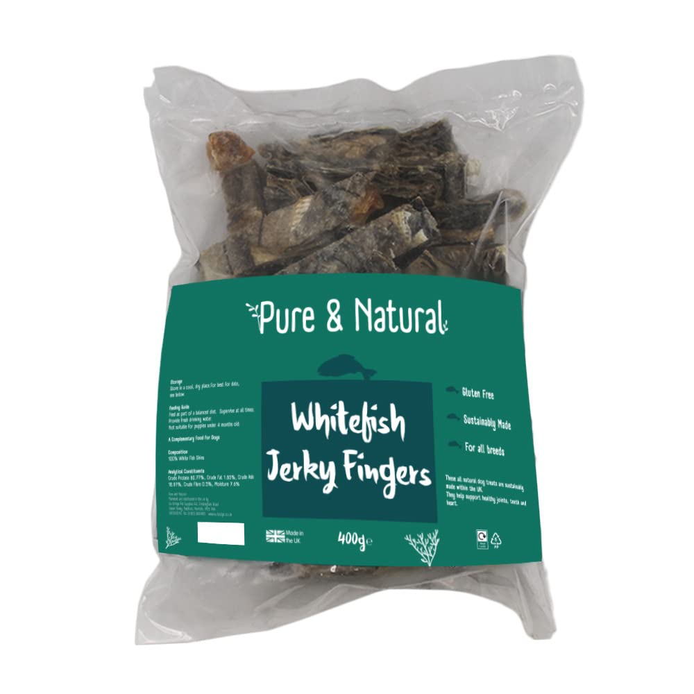 Pure & Natural Whitefish Jerky Fish Fingers - 400g