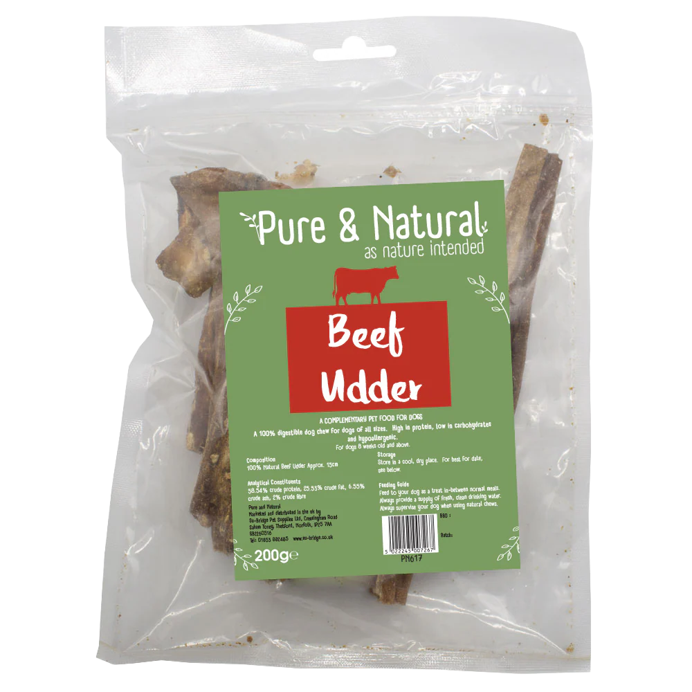 Pure & Natural Beef Udder - 15cm / 200g