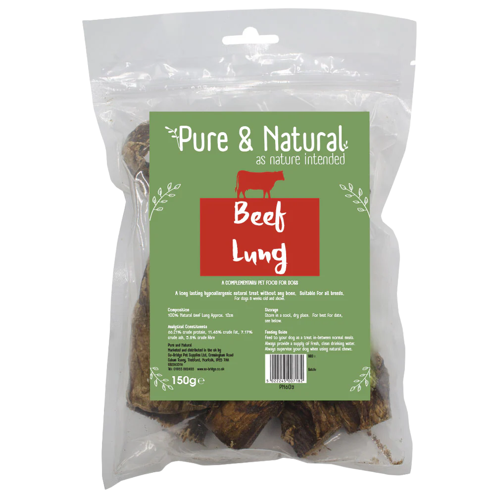 Pure & Natural Beef Lung - 12cm / 150g