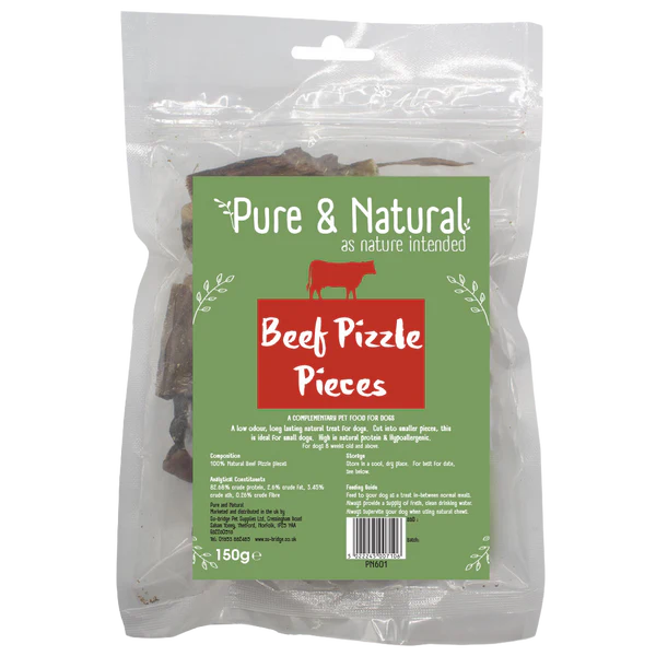 Pure & Natural Beef Pizzle Pieces - 150g