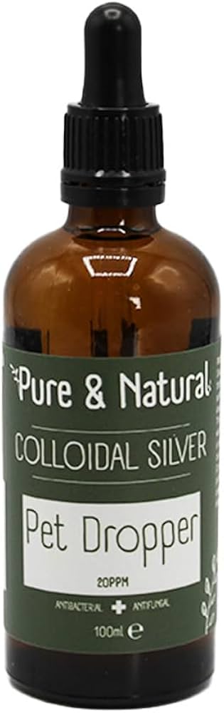 Pure & Natural Colloidal Silver 20ppm for Pets Dropper - 100ml