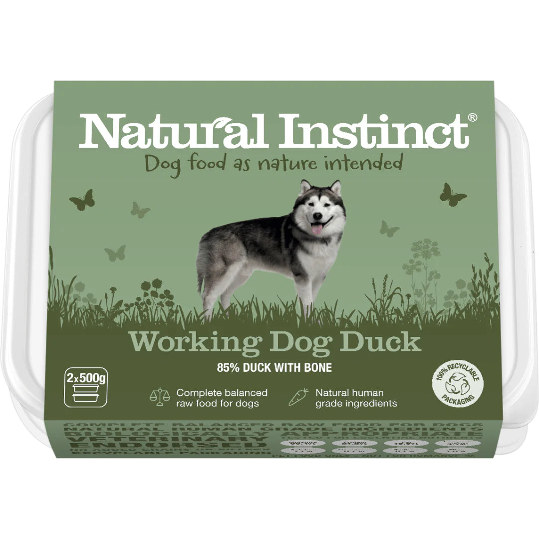 Natural Instinct Working Dog Duck - 1kg