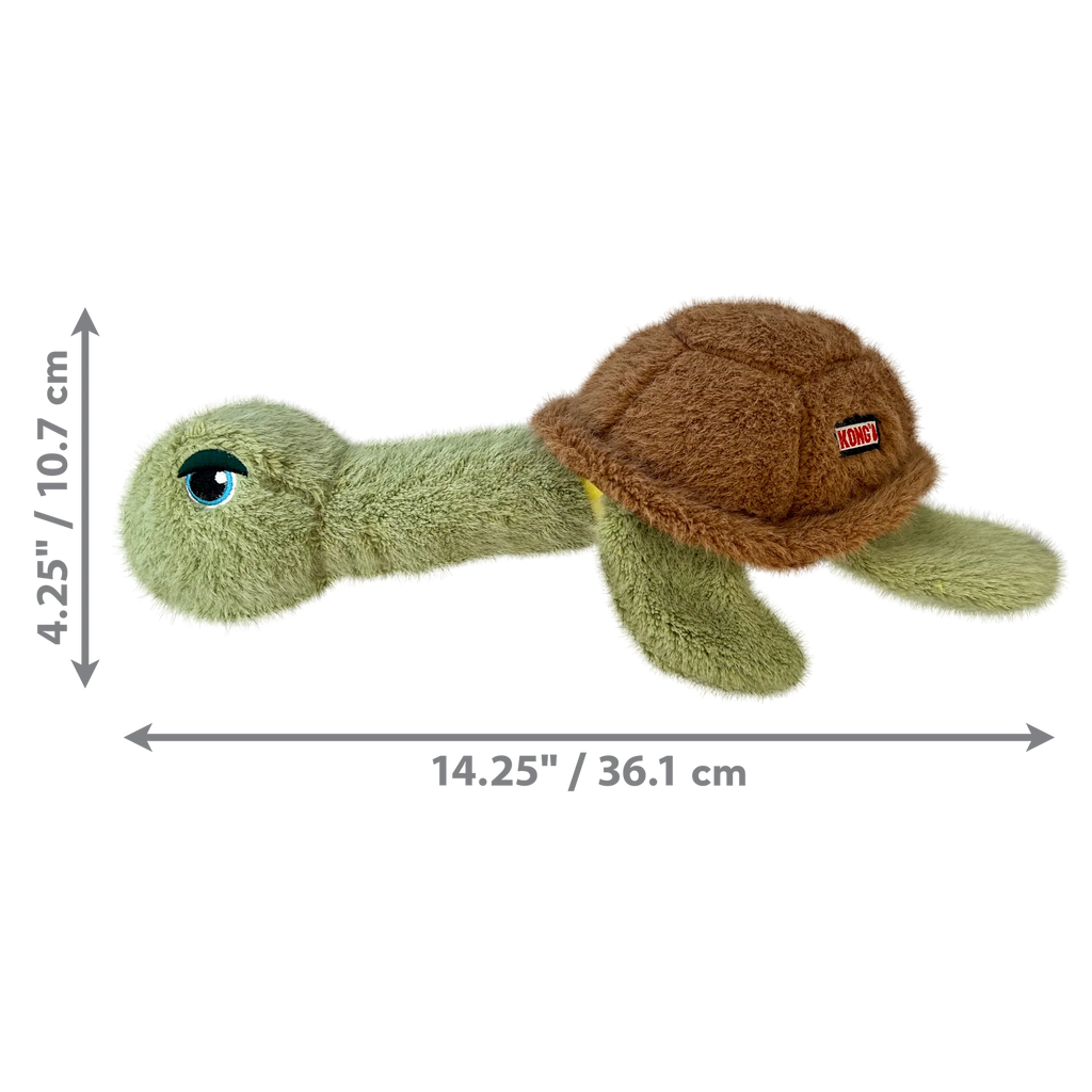 KONG Scruffs Turtle Dog Toy - Medium/Large