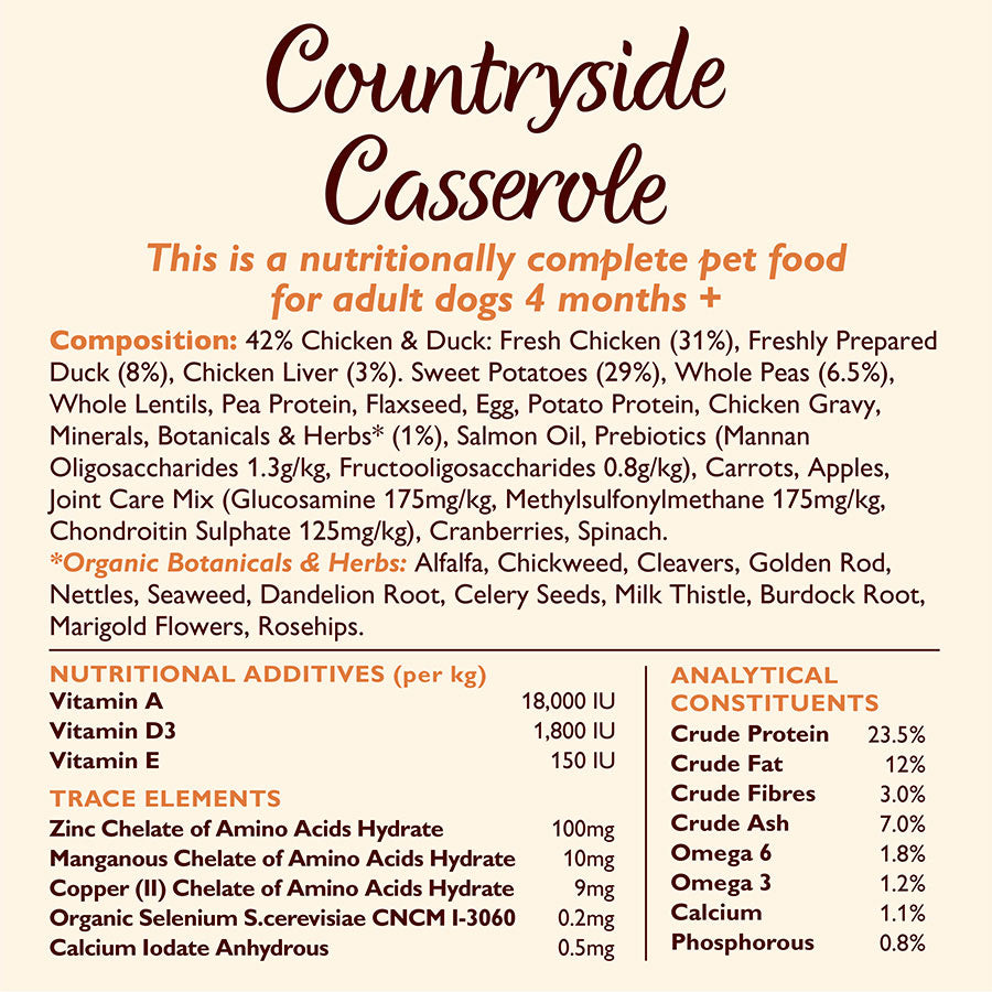Lily's Kitchen Dog Complete Dry Countryside Casserole Chicken & Duck - 2.5kg