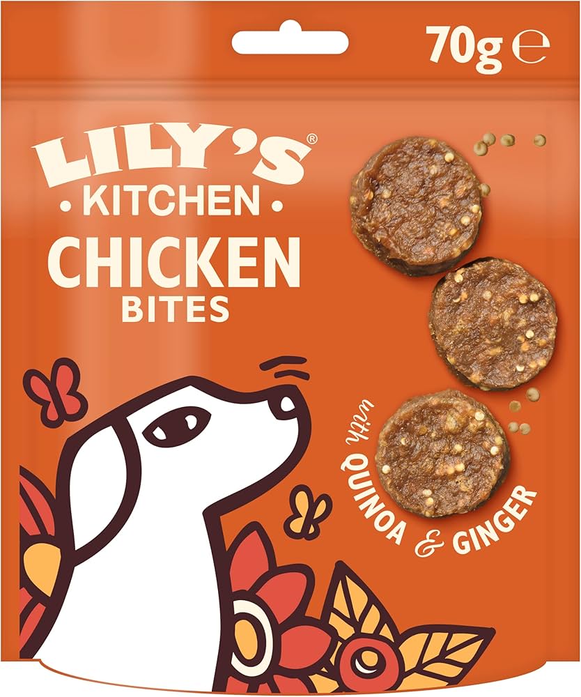 Lily's Kitchen Dog Treats Chomp-Away Chicken Bites - 70g