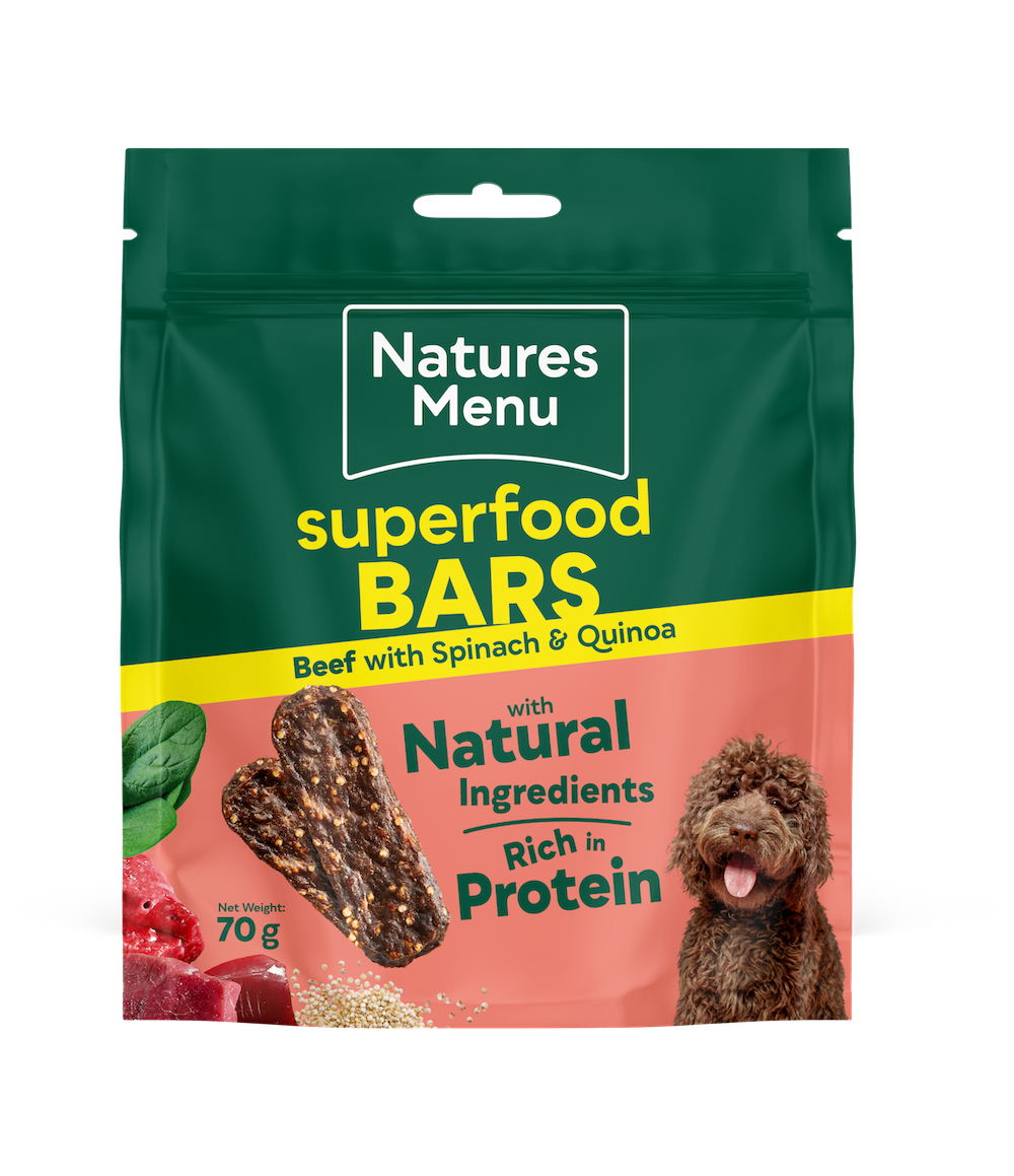 Natures Menu Country Hunter Dog Superfood Bars Beef with Spinach & Quinoa - 70g