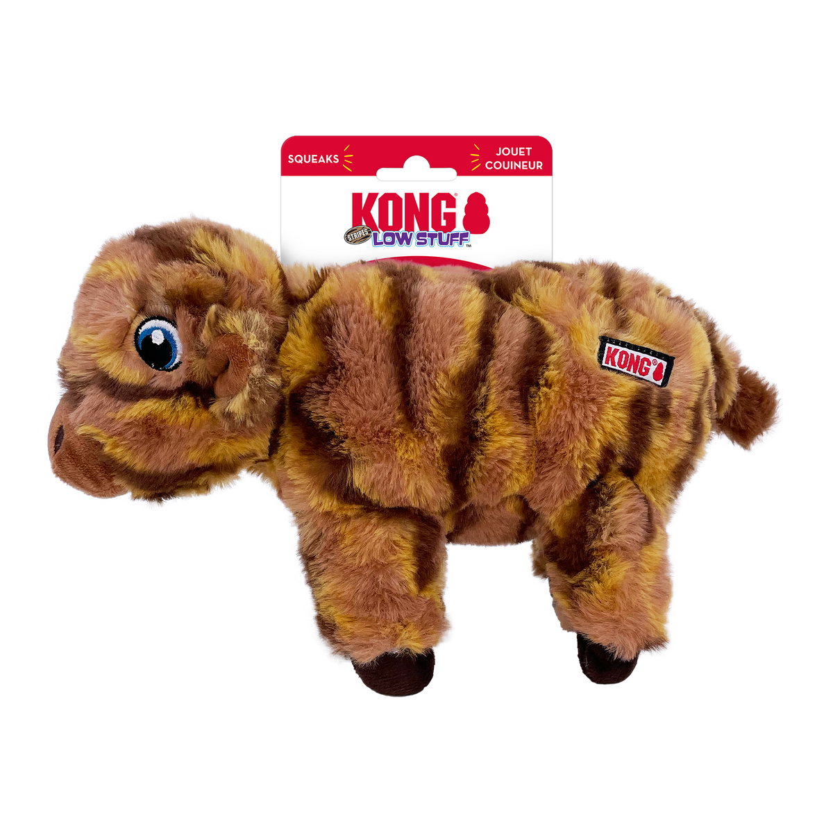 KONG Low Stuff Stripes Cow - Medium