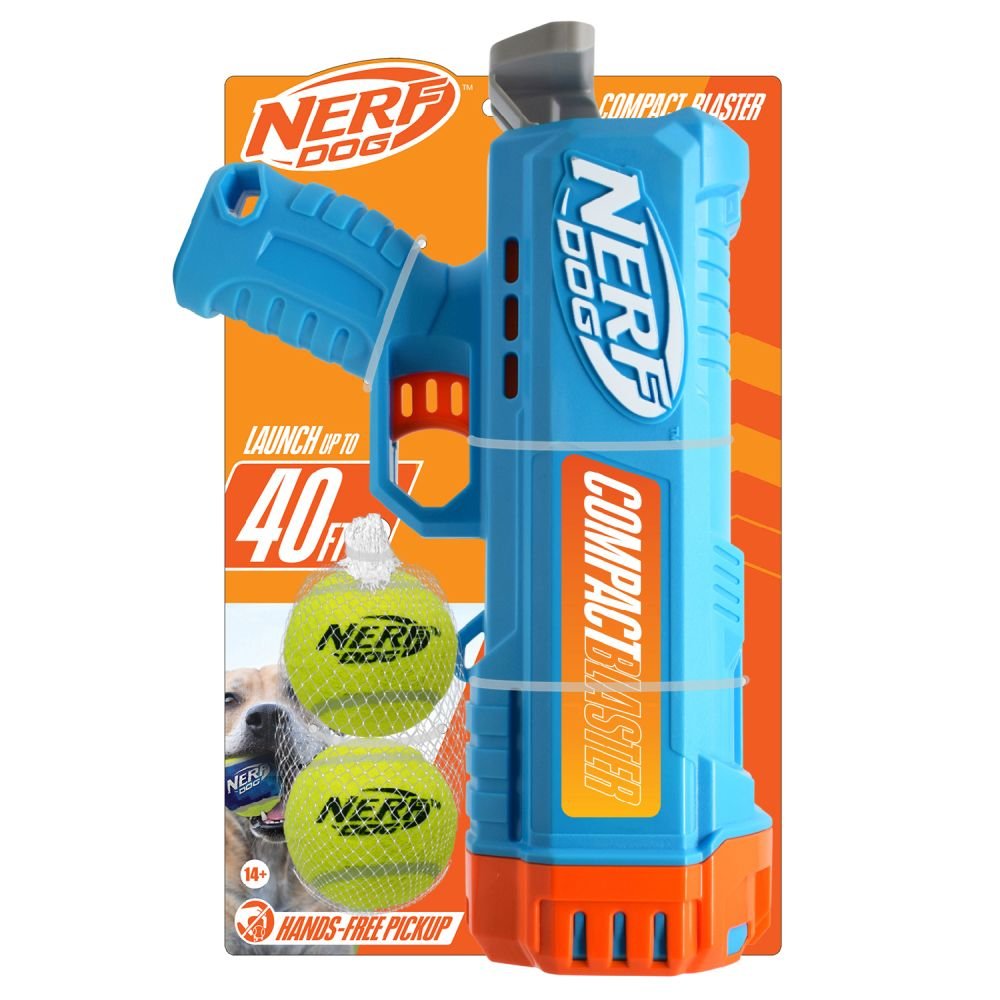 Nerf Dog Compact Blaster and Tennis Ball Set - 12in