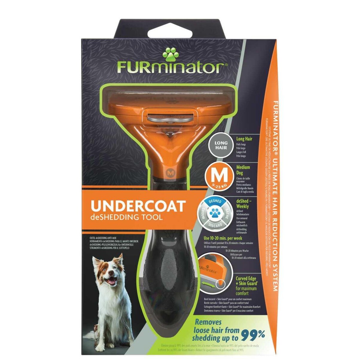 FURminator deShedding Tool Medium Dog Long Hair