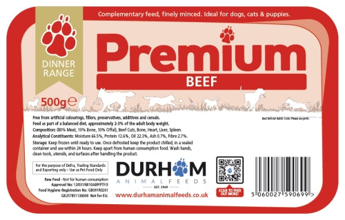 Durham Animal Feeds Premium Dinner - 500g