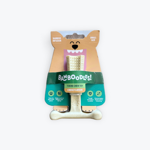 Bamboodles T-Bone Chew Toy Cheese Medium