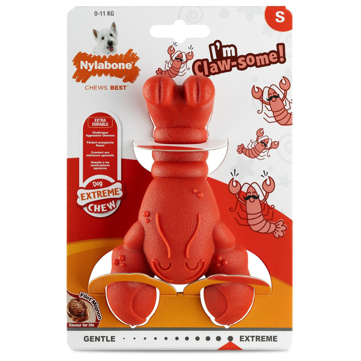 Nylabone Filet Mignon Extreme Lobster Dog Chew - Small
