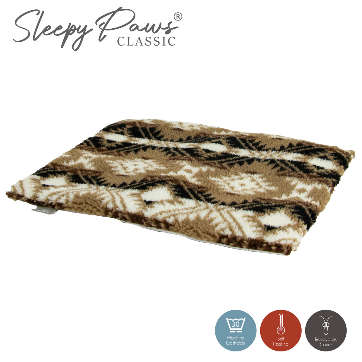 Ancol Sleepy Paws Self Heating Pad - Brown