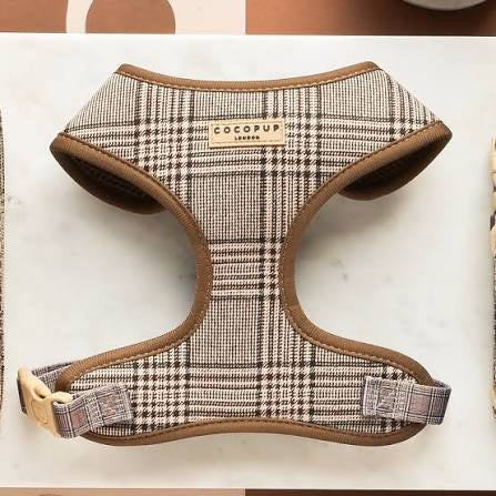 Cocopup Adjustable Neck Dog Harness - Pup Plaid