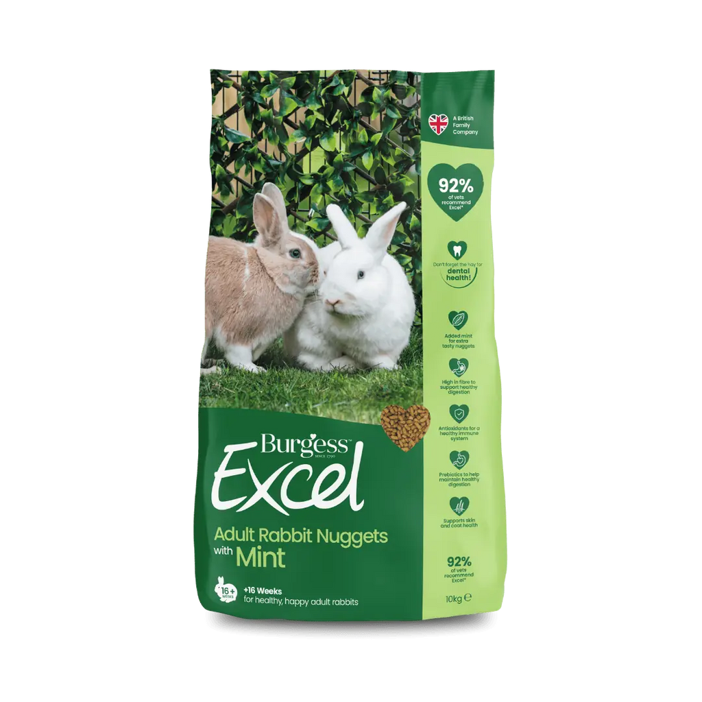 Burgess Excel Rabbit Adult Nuggets With Mint - 1.8kg