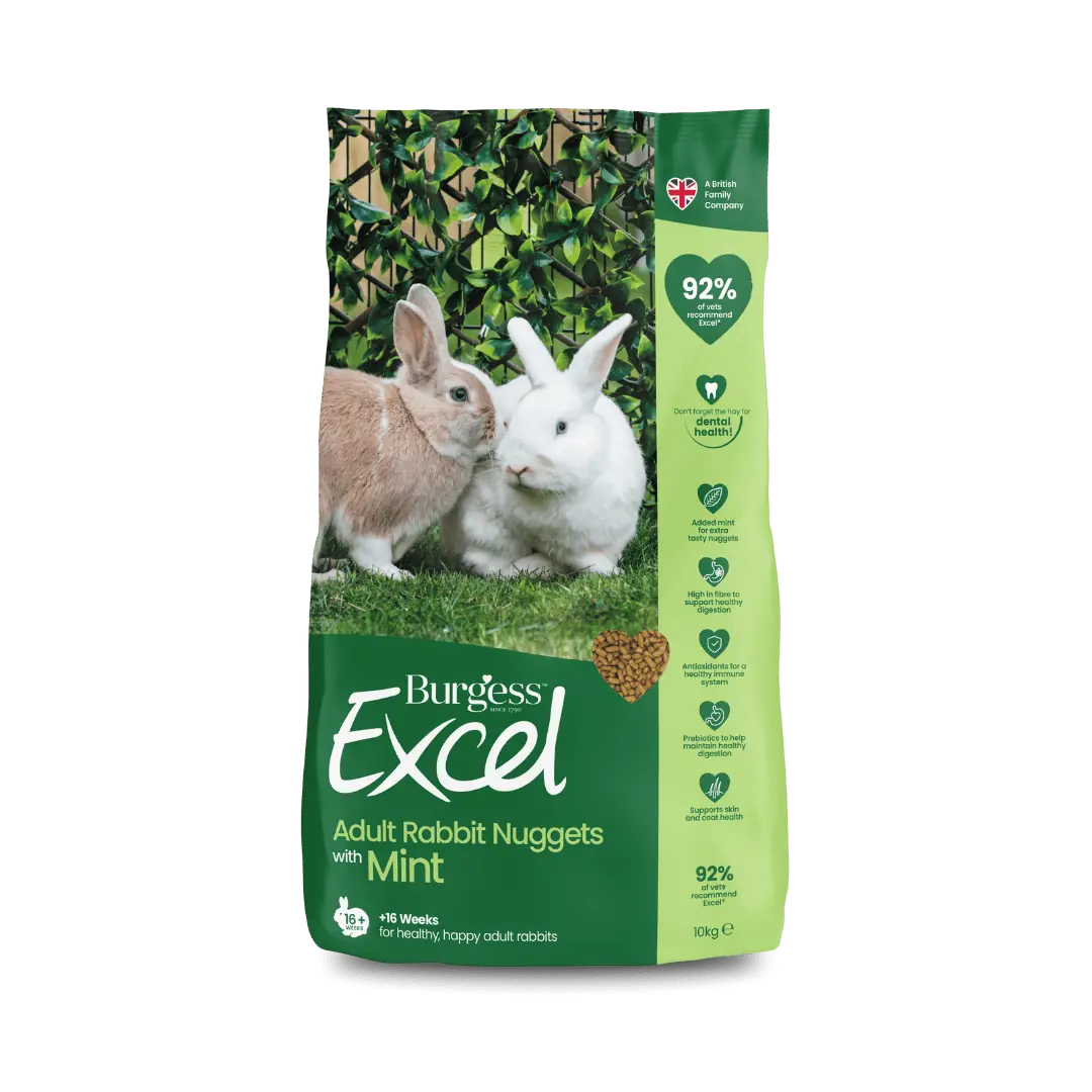 Burgess Excel Rabbit Adult Nuggets With Mint - 1.8kg