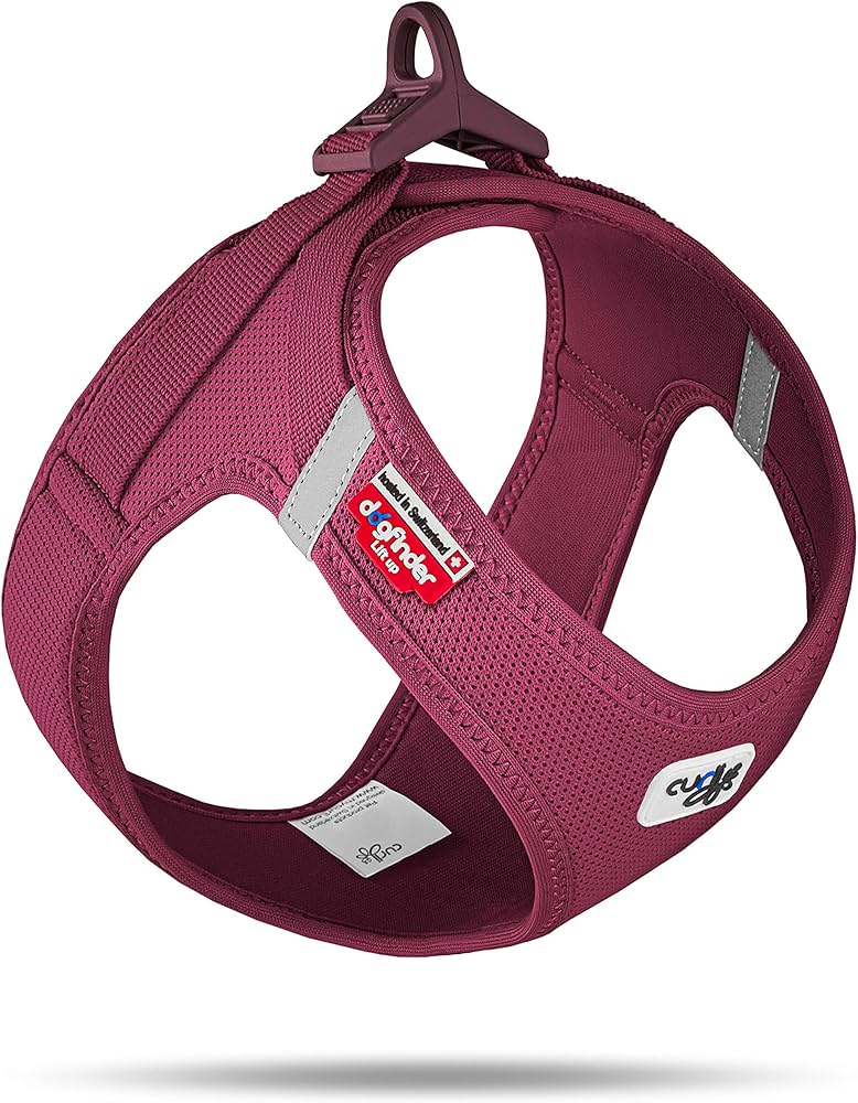 Curli Vest Dog Harness Clasp Air-Mesh Ruby